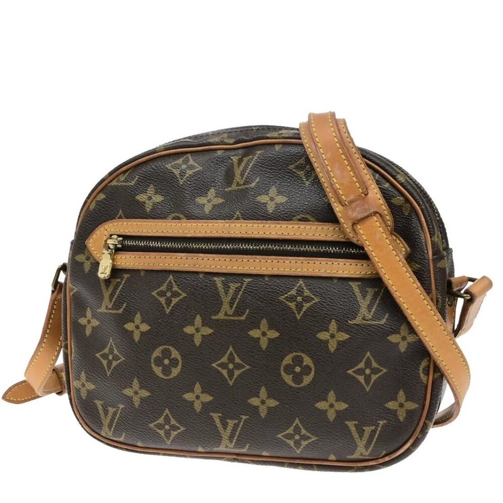 LOUIS VUITTON Senlis Shoulder Bag Monogram Leather Brown France M51222 31YG931